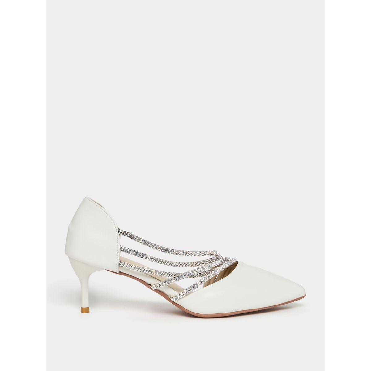 Styli Embellished Strap Pointed Toe Pumps-women-shoes-heels-image-1