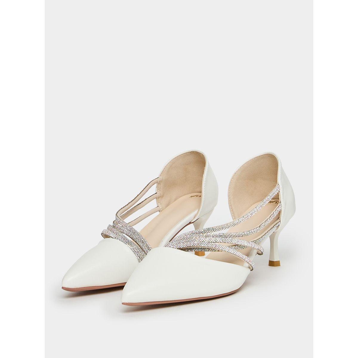 Styli Embellished Strap Pointed Toe Pumps-women-shoes-heels-image-2