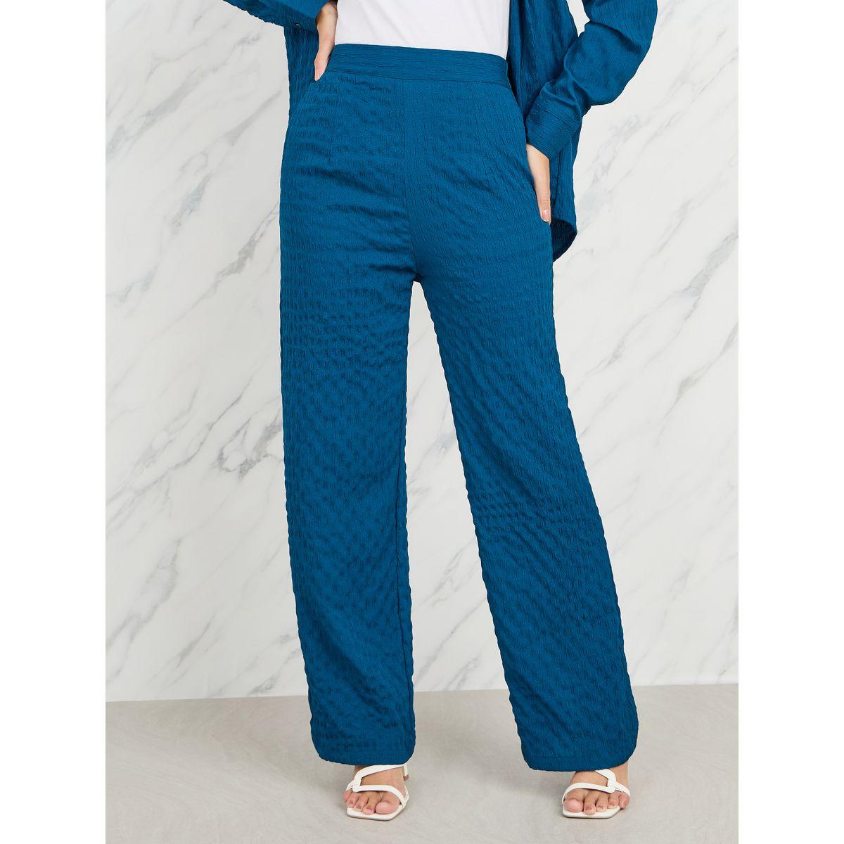 Styli Elevate Oversized Textured Button Front Shirt & Pants Co-Ord-women-clothing-coordsets-image-5