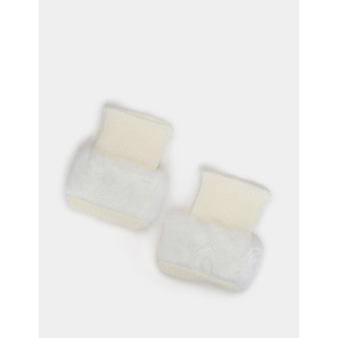 Styli Faux Fur Trim Textured Leg Warmer-women-socksandstockings-image-2