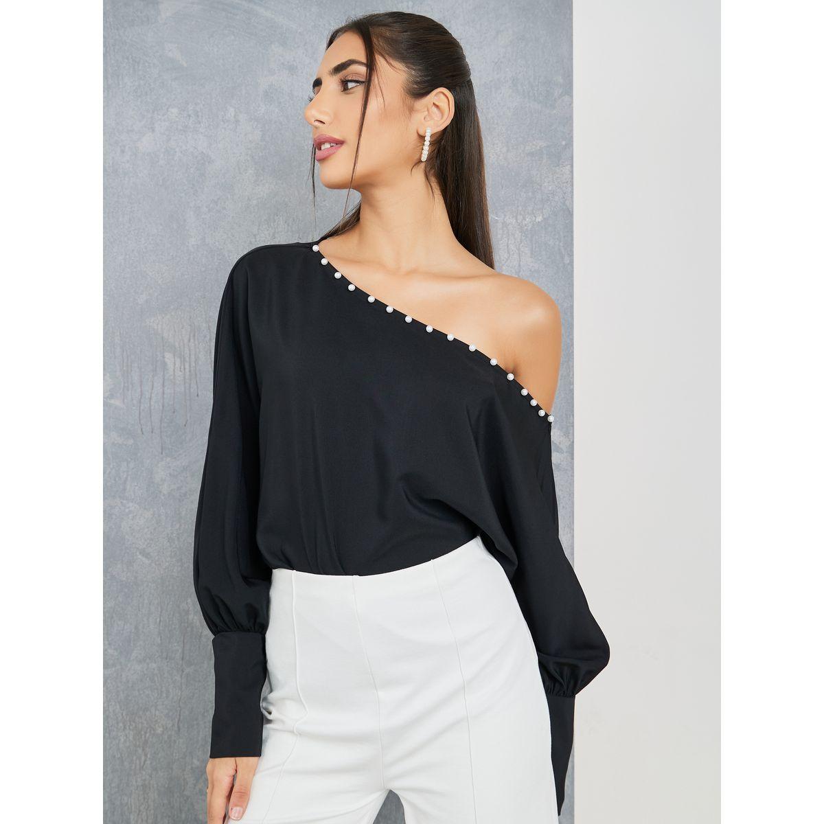 بلوزة مزين بلؤلؤ صناعي-women-clothing-shirtsandblouses-blouses-image-1