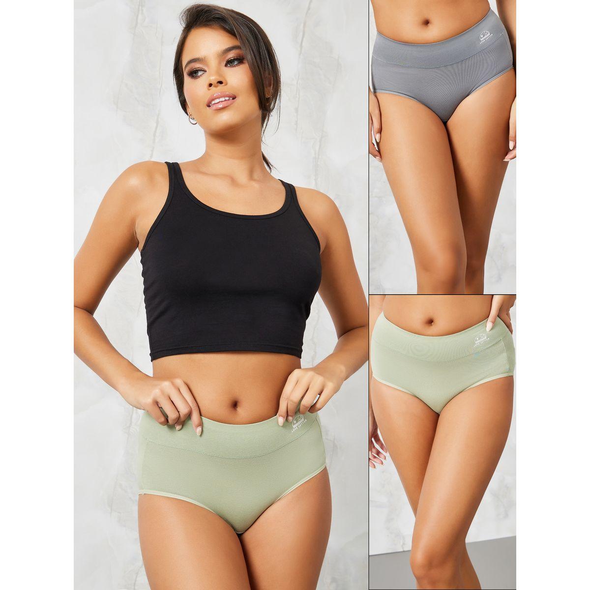 Styli Pack of 2 - Love Cotton Wide Waistband Shorts-women-clothing-lingerie-panties-image-1
