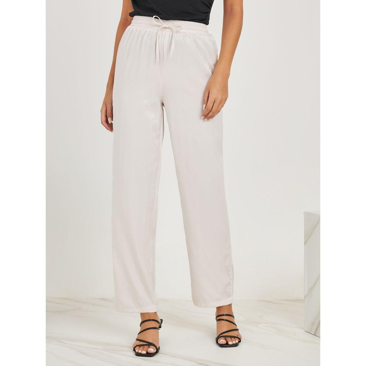 Styli Jacquard Tapered Pants with Drawstring-women-clothing-bottoms-trousers-image-1