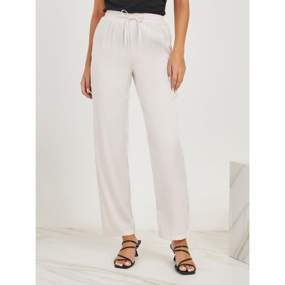 Styli Jacquard Tapered Pants with Drawstring-women-clothing-bottoms-trousers-image-5