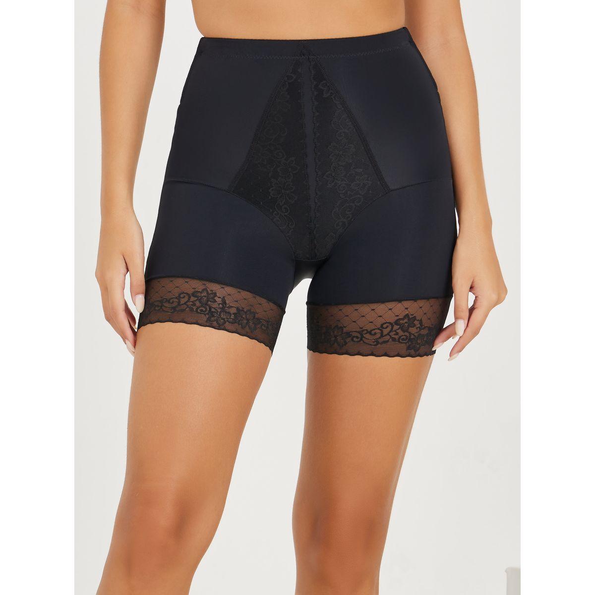 Styli Triangle Lace Hem Detail Tummy & Thigh Slimmer-women-clothing-lingerie-shapewear-image-2