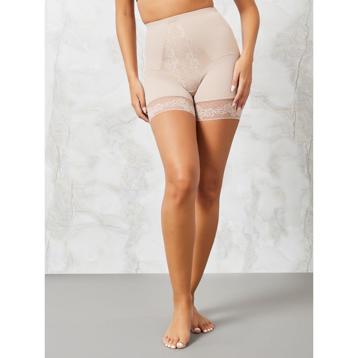 Styli Triangle Lace Hem Detail Tummy & Thigh Slimmer-women-clothing-lingerie-shapewear-image-2