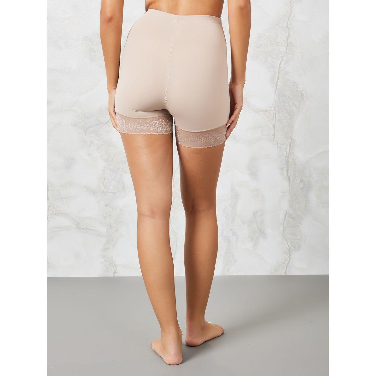 Styli Triangle Lace Hem Detail Tummy & Thigh Slimmer-women-clothing-lingerie-shapewear-image-4
