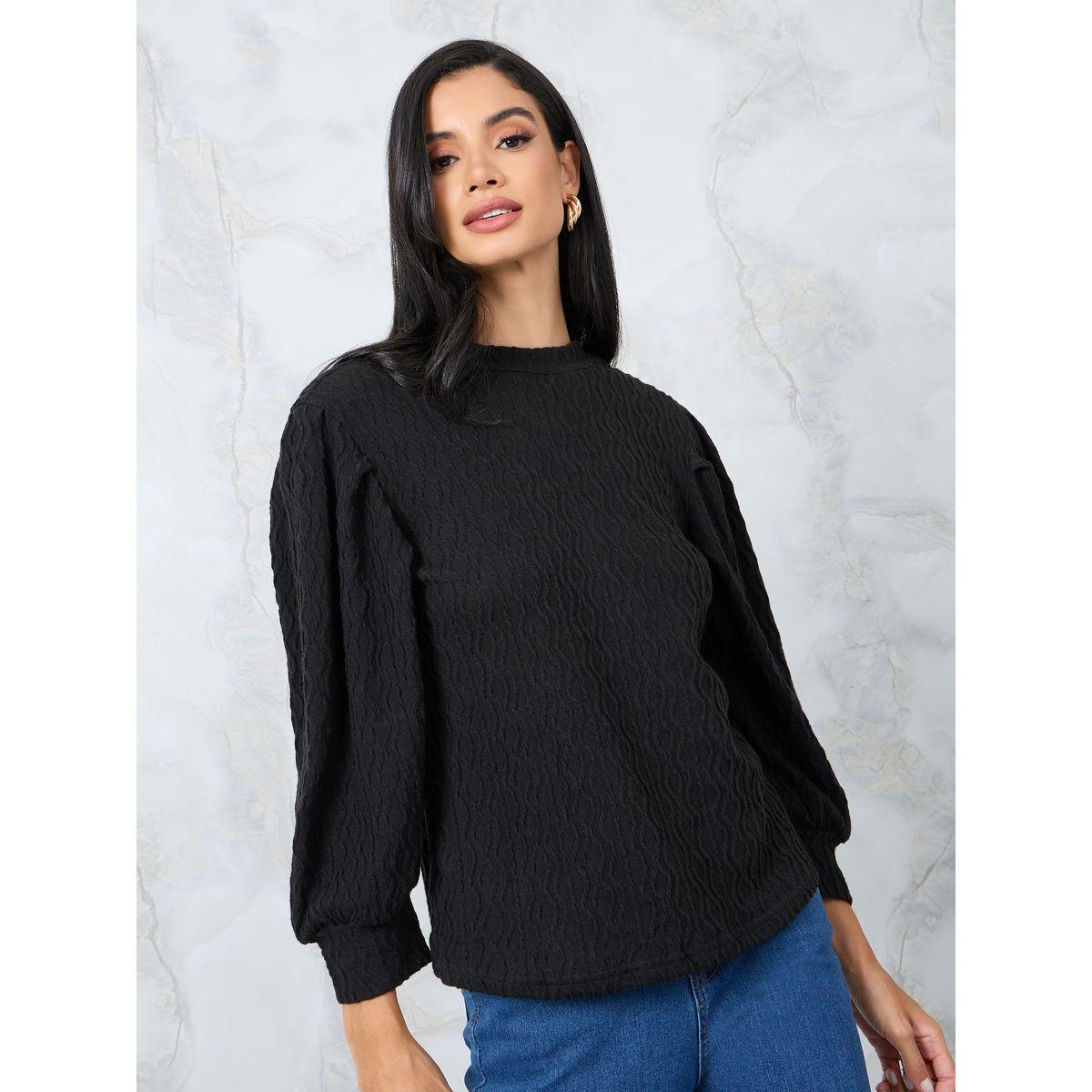 بلوزة بتفاصيل بارزة الملمس-women-clothing-shirtsandblouses-blouses-image-3