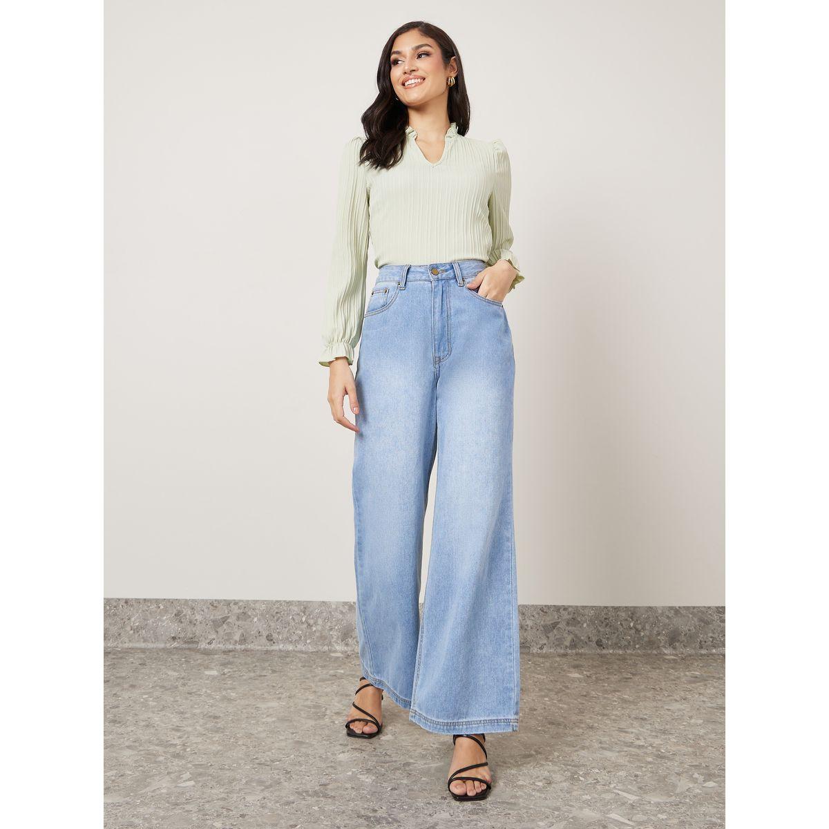 Styli Textured Notch Neck Regular Fit Blouse-women-clothing-shirtsandblouses-blouses-image-2