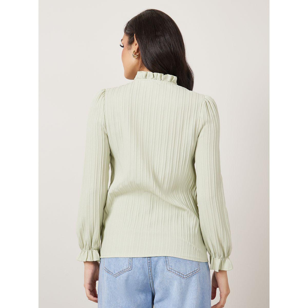 Styli Textured Notch Neck Regular Fit Blouse-women-clothing-shirtsandblouses-blouses-image-5