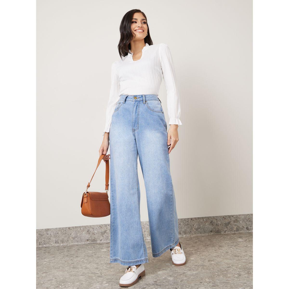 بلوزة بقصة عادية وياقة بشق-women-clothing-shirtsandblouses-blouses-image-2