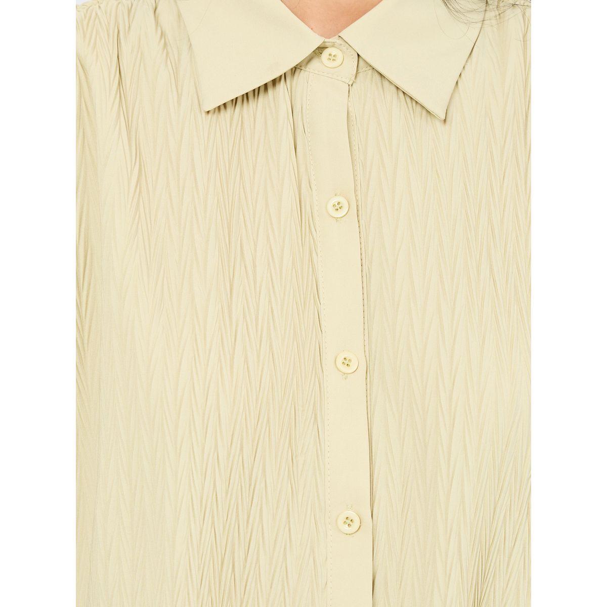 Styli Textured Regular Fit Shirt with Button Placket-women-clothing-shirtsandblouses-shirts-image-4