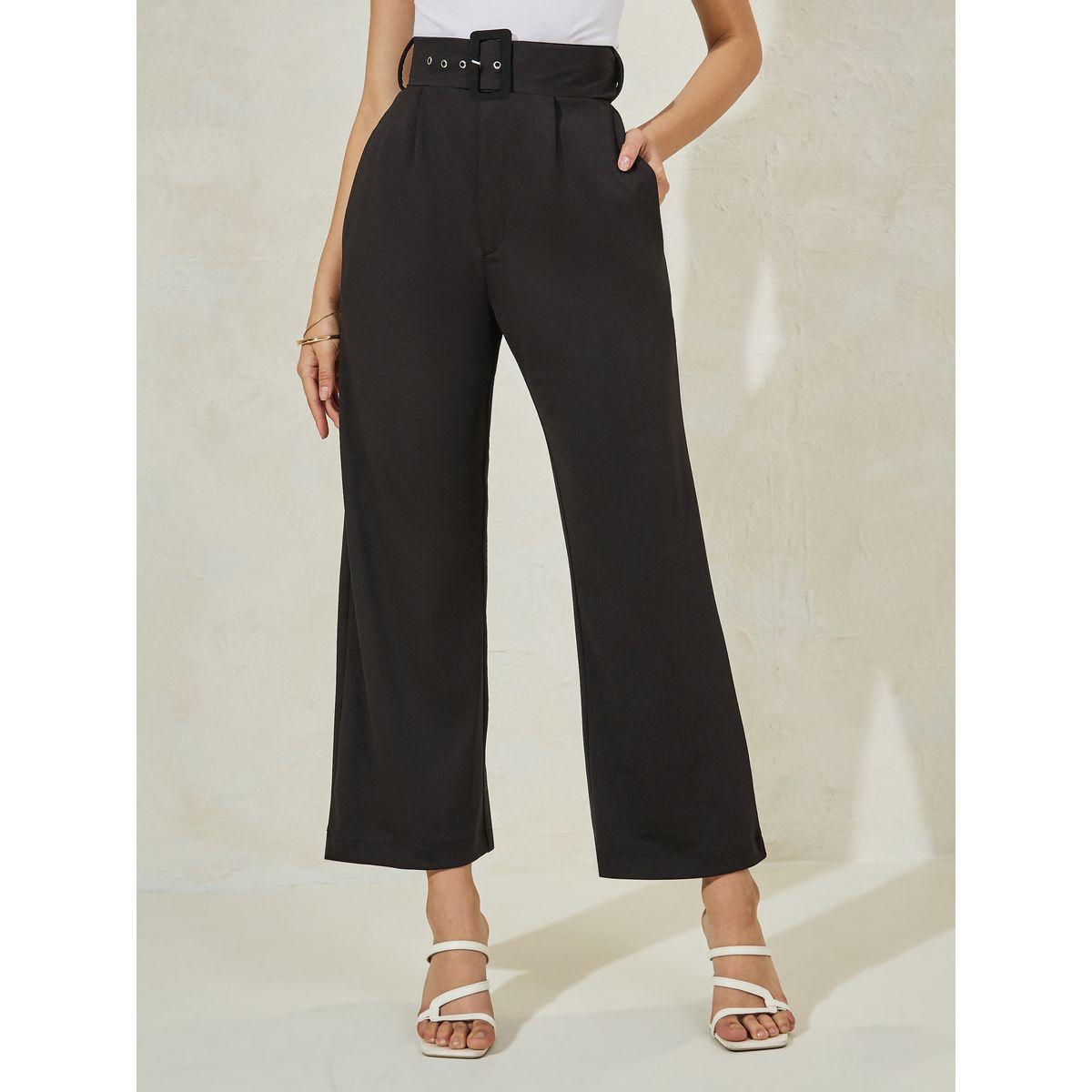 Styli High Rise Ankle Length Belted Pants-women-clothing-bottoms-trousers-image-1