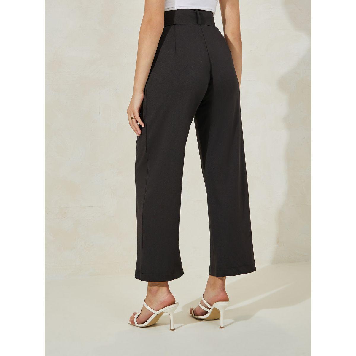 بنطال بطول الكاحل بخصر عالي مع حزام-women-clothing-bottoms-trousers-image-4