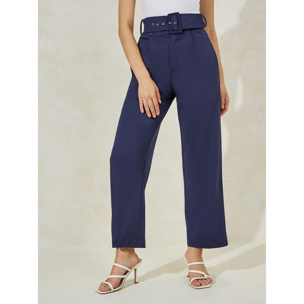 Styli High Rise Ankle Length Belted Pants-women-clothing-bottoms-trousers-image-1