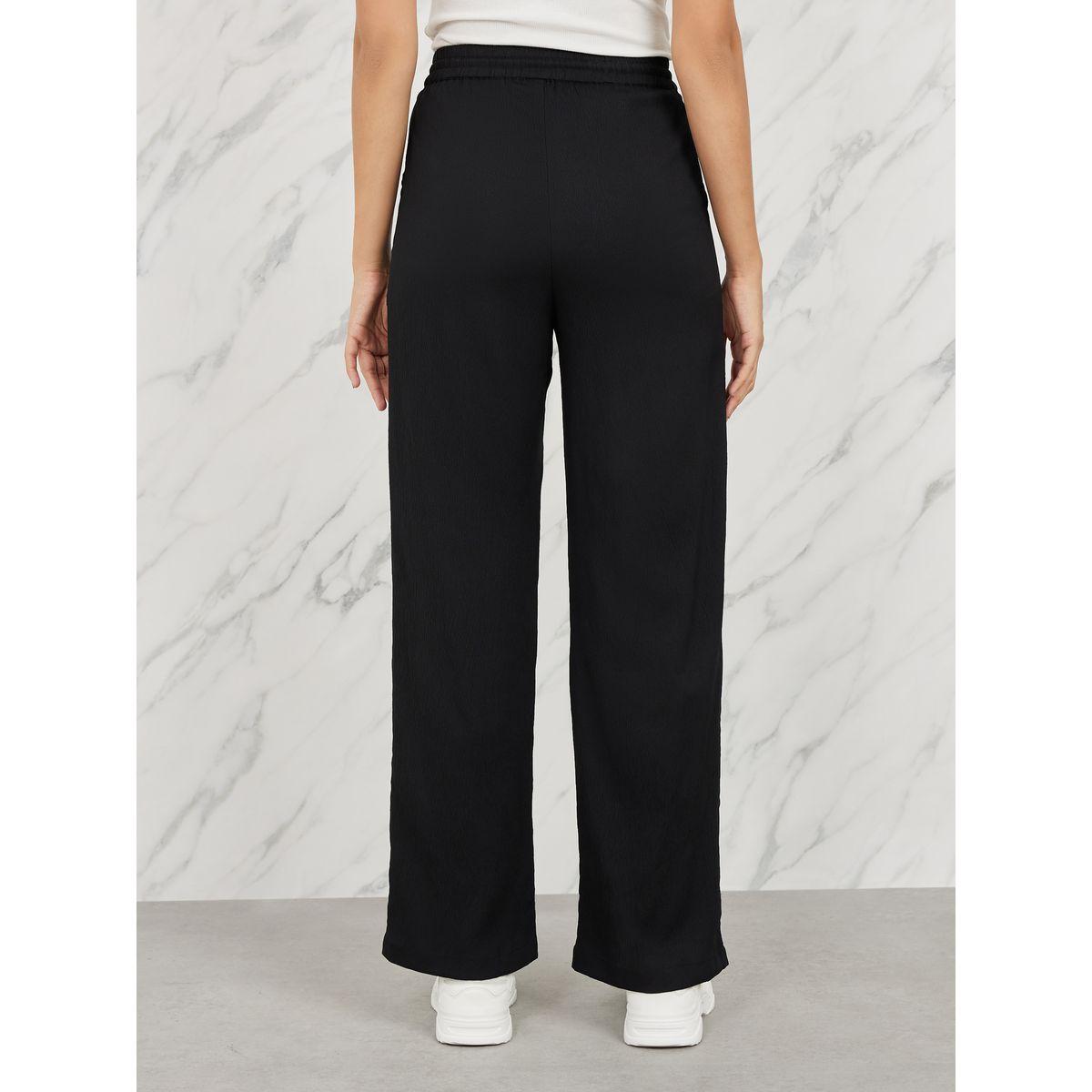 بنطال بارجل مستقيمة وخصر مطاطي مع جيوب-women-clothing-bottoms-trousers-image-4