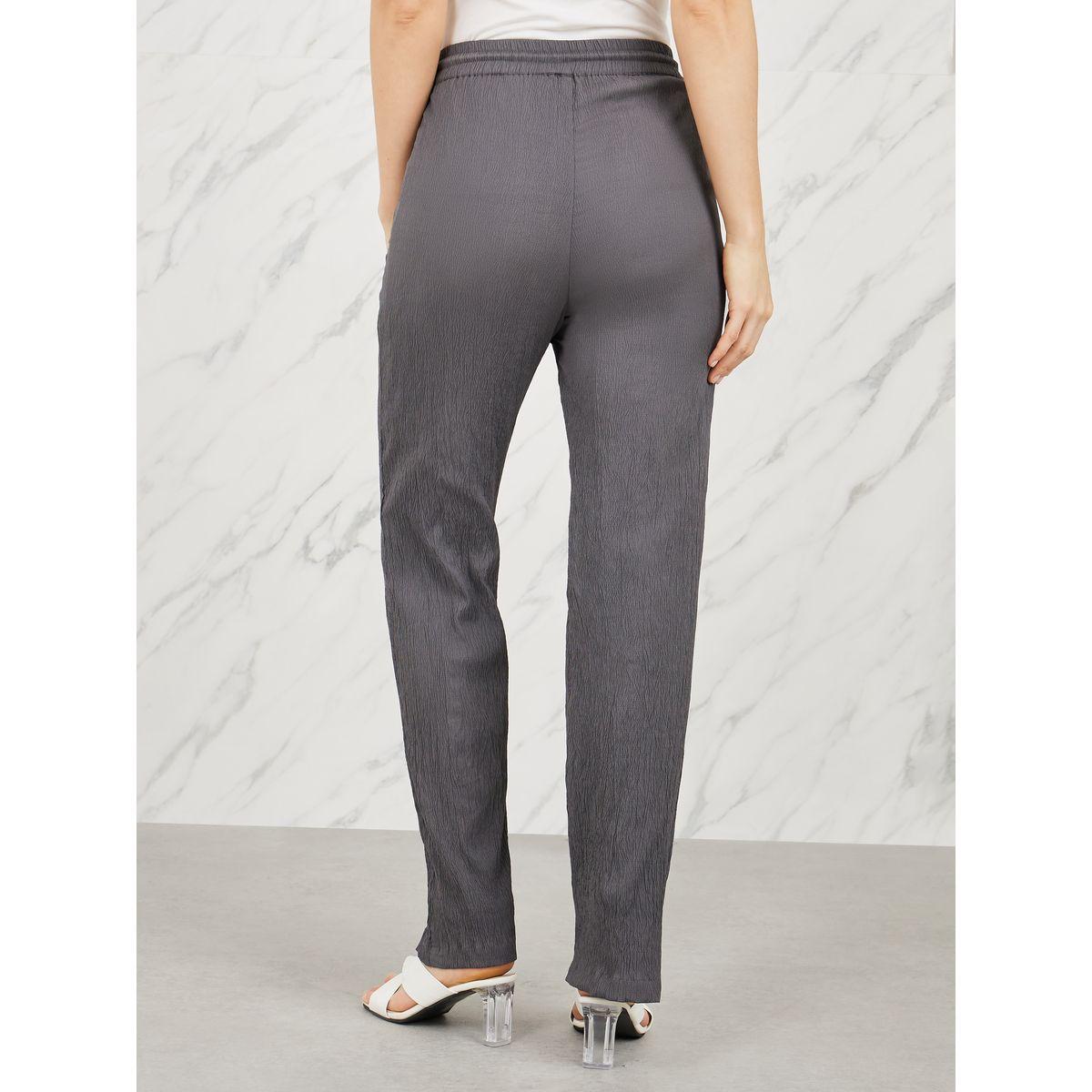 بنطال بارجل مستقيمة وخصر مطاطي مع جيوب-women-clothing-bottoms-trousers-image-4