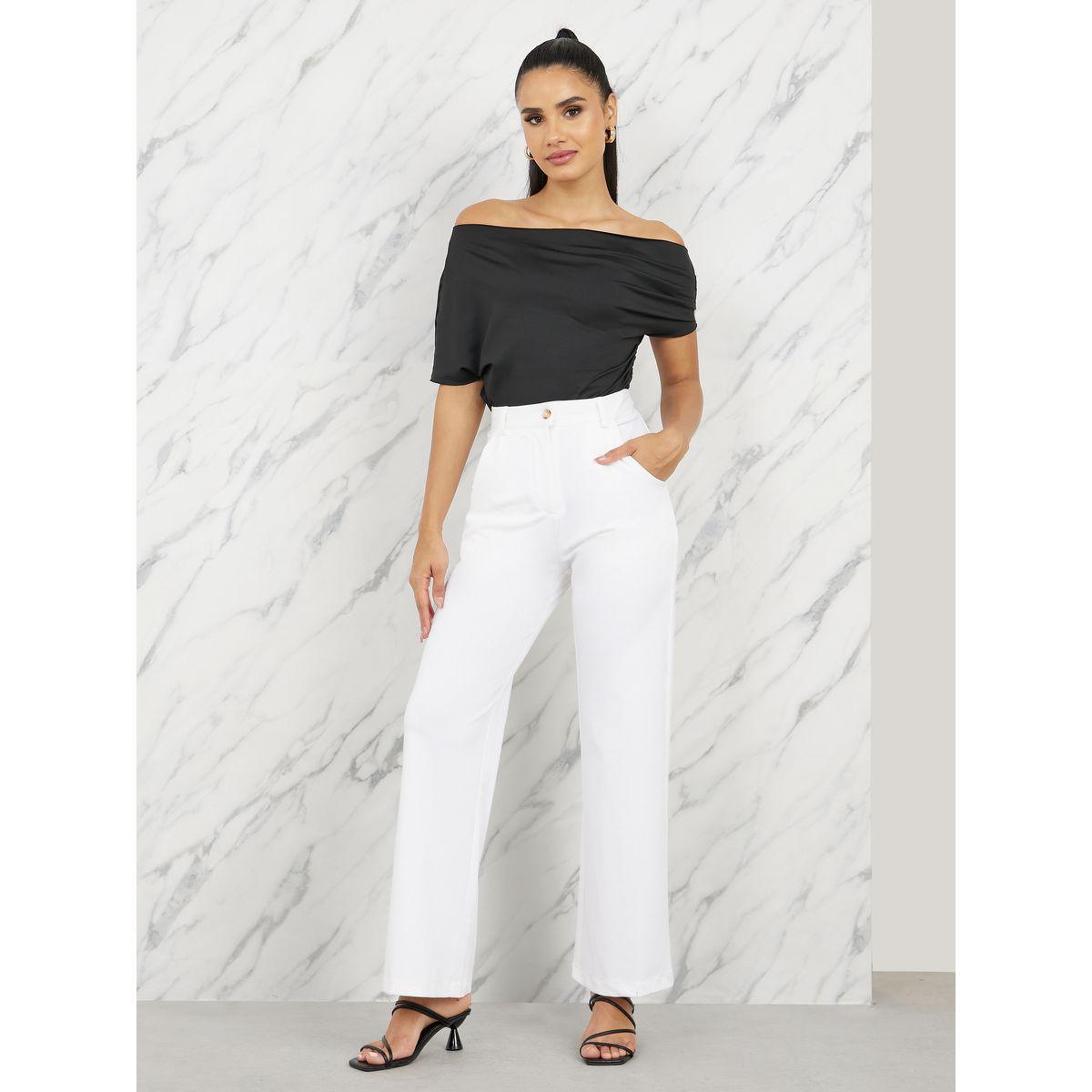 بنطال طويل بارجل واسعة وزر إغلاق-women-clothing-bottoms-trousers-image-2