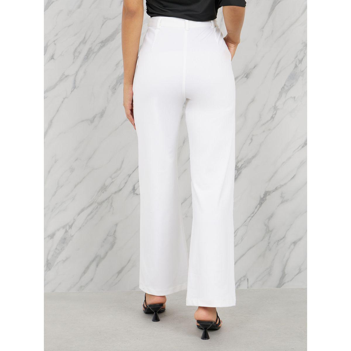 Styli wide leg full length high rise pants with front button and pleats-women-clothing-bottoms-trousers-image-4