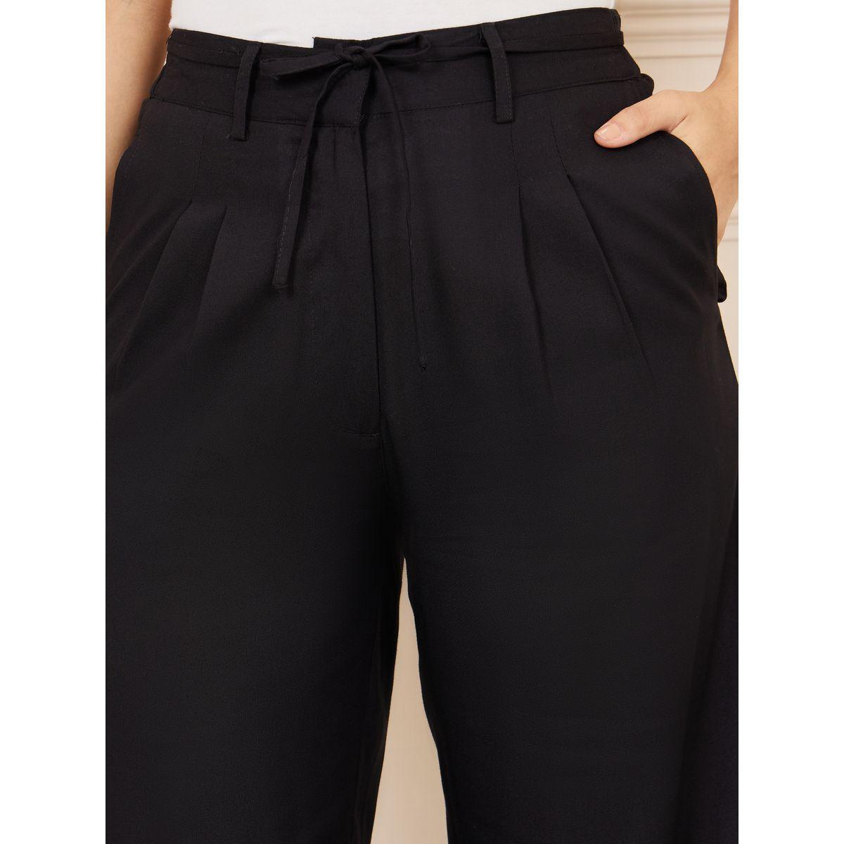 Styli High Rise Wide Leg Pants with Drawcord Waist-women-clothing-bottoms-trousers-image-3