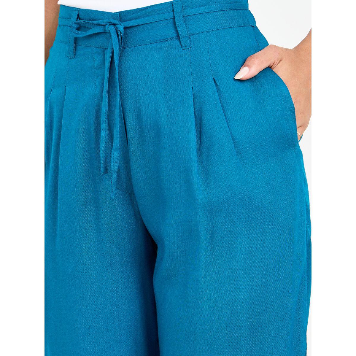 بنطال بأرجل واسعة ورباط خصر-women-clothing-bottoms-trousers-image-3