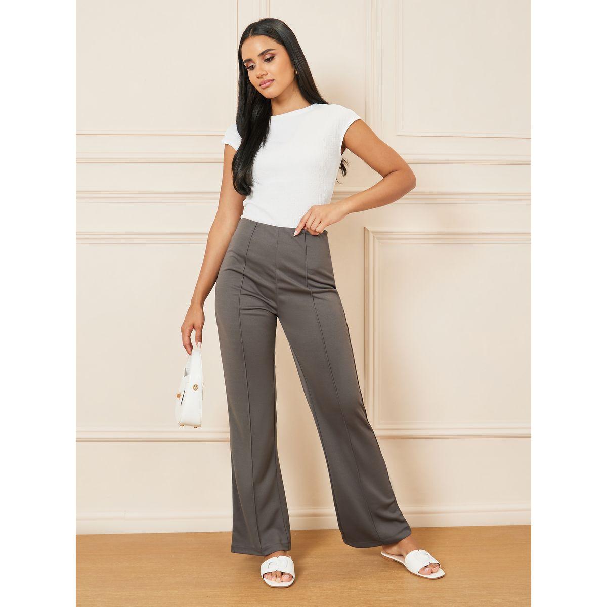 بنطال بونتي بقصة أرجل مستقيمة-women-clothing-bottoms-trousers-image-2