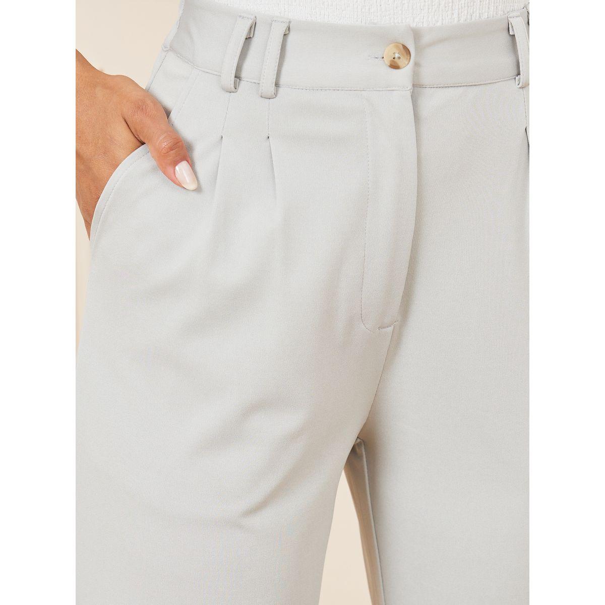 Styli Straight Fit Ankle Length Pants with Pockets-women-clothing-bottoms-trousers-image-3