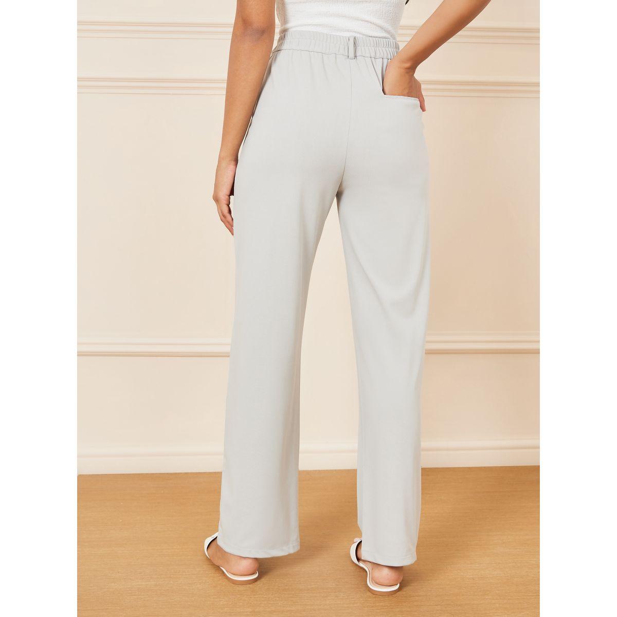 Styli Straight Fit Ankle Length Pants with Pockets-women-clothing-bottoms-trousers-image-4