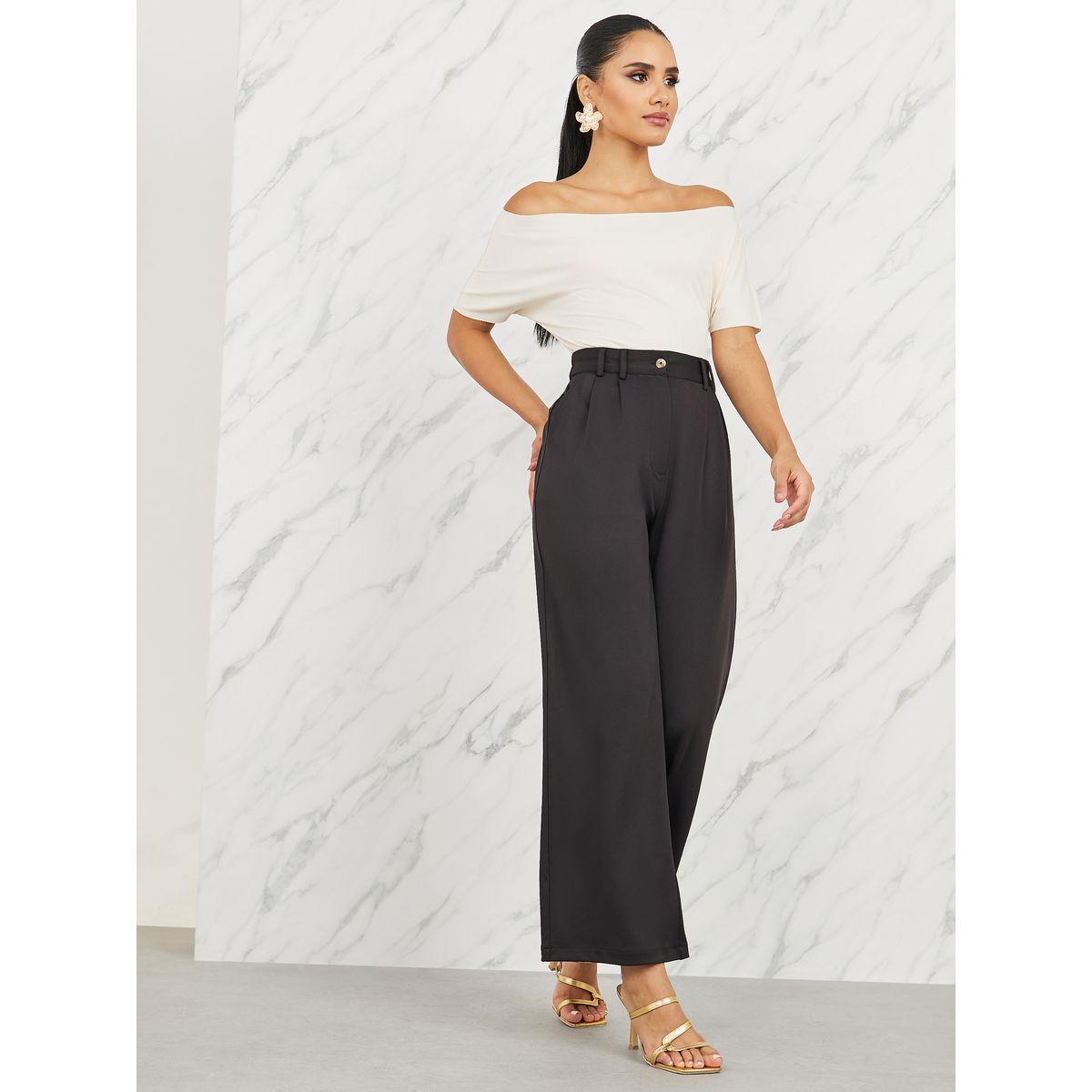 بنطال بارجل واسعة وخصر عالي-women-clothing-bottoms-trousers-image-2