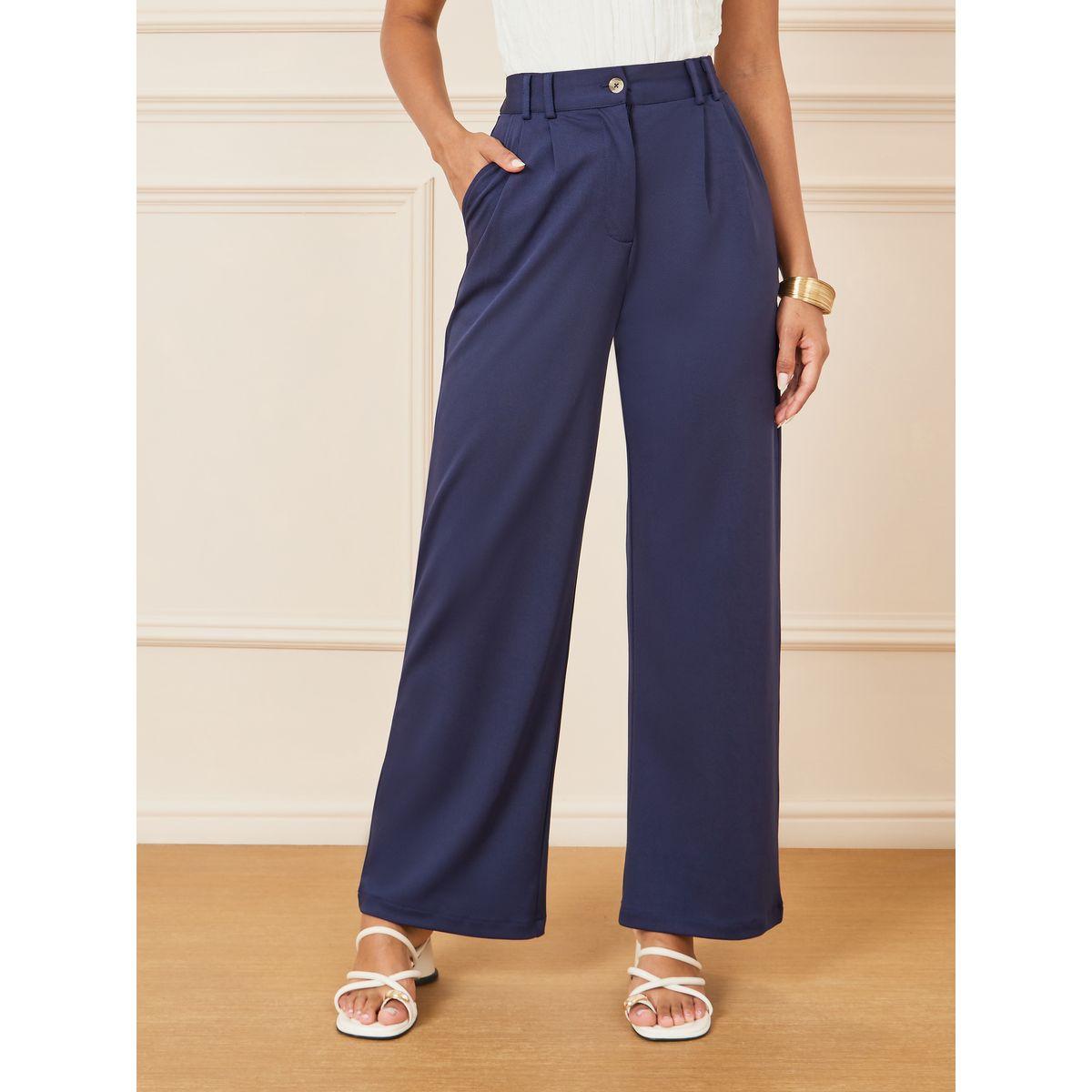 Styli High Waist Wide Leg Pants with Pockets-women-clothing-bottoms-trousers-image-1
