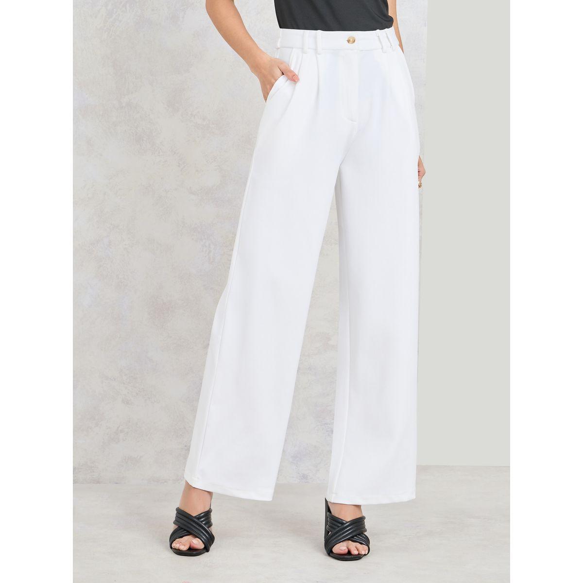 بنطال بأرجل واسعة وياقة عالية-women-clothing-bottoms-trousers-image-1