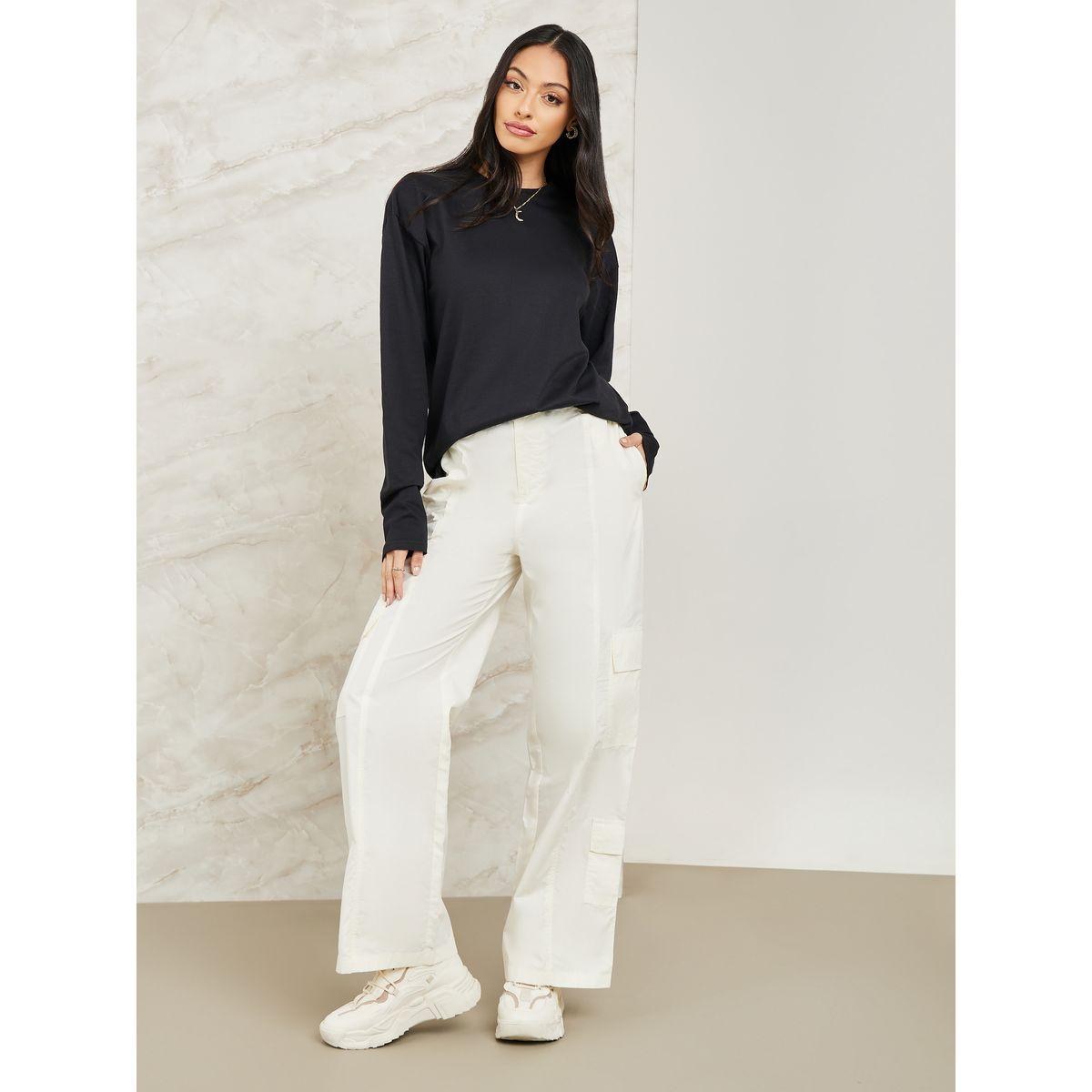 Styli Mid Rise Wide Leg Cargo Pants-women-clothing-bottoms-trousers-image-2