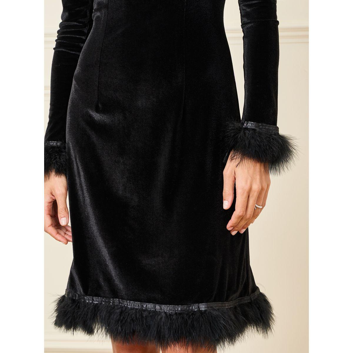 فستان بطول الركبة مع اكمام طويلة-women-clothing-dresses-image-3
