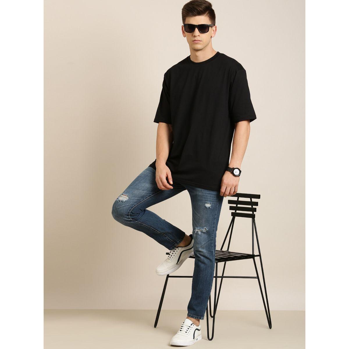 Dillinger X Styli Solid Oversized Cotton T-Shirt-men-clothing-tshirtsandpolos-tshirts-image-4