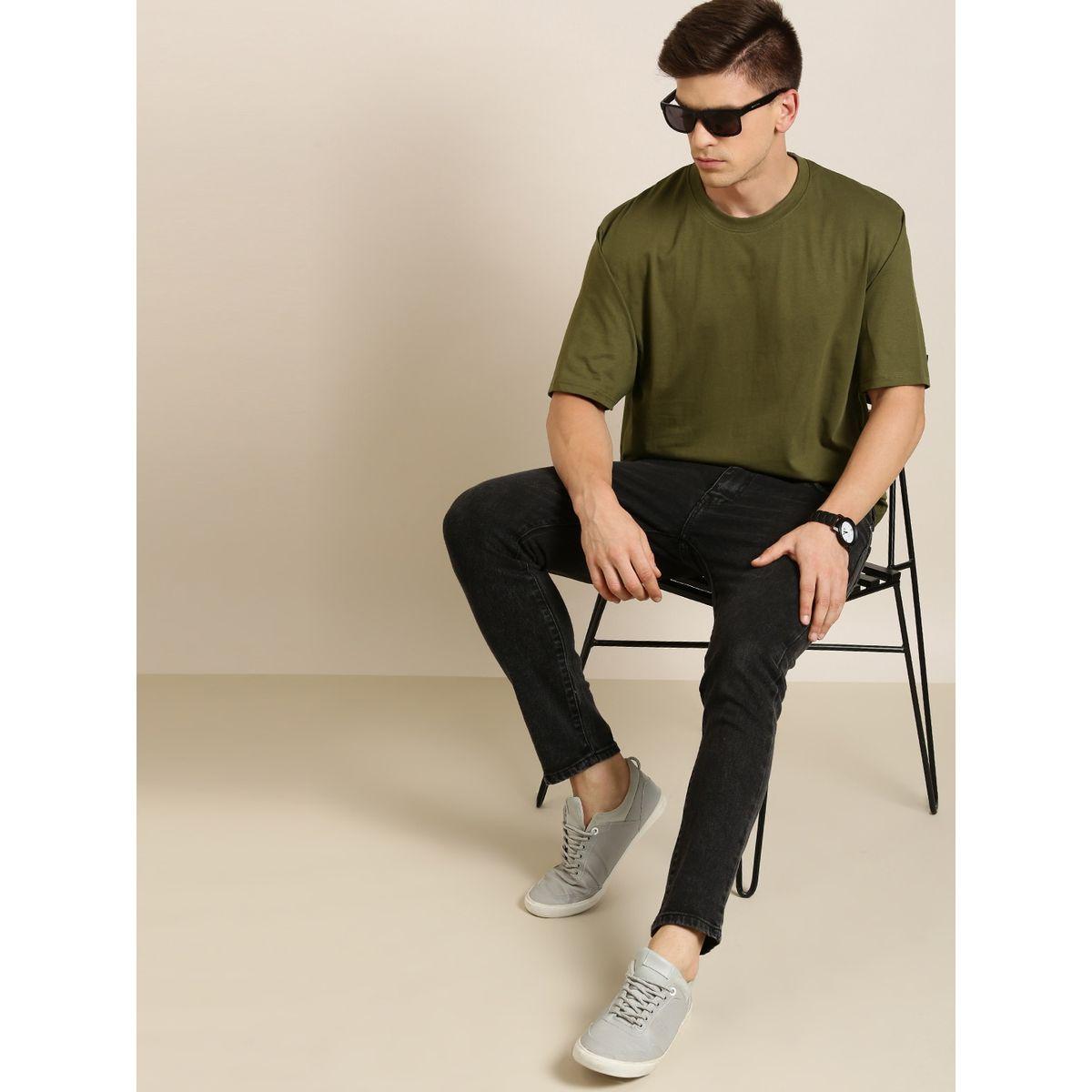 تيشيرت سادة بقصة واسعة ديلينجر × ستايلي-men-clothing-tshirtsandpolos-tshirts-image-1