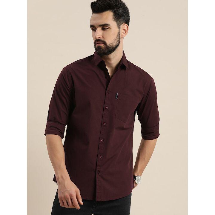 Dillinger X Styli Solid Collared Pocket Detail Shirt-men-clothing-shirts-image-1