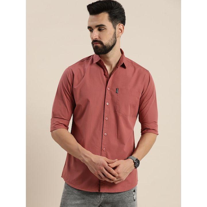 Dillinger X Styli Solid Collared Pocket Detail Shirt-men-clothing-shirts-image-1