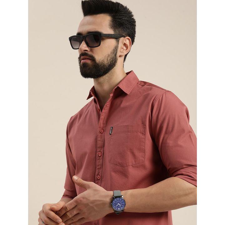 Dillinger X Styli Solid Collared Pocket Detail Shirt-men-clothing-shirts-image-2