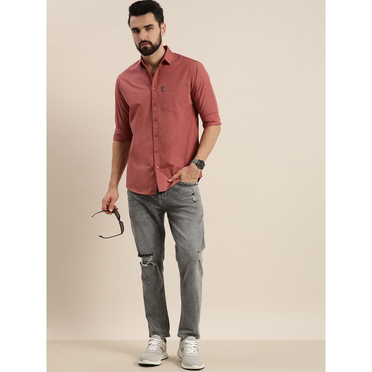 قميص سادة بياقة كلاسيكية ديلينجر × ستايلي-men-clothing-shirts-image-3