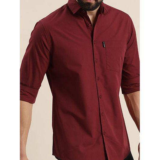 Dillinger X Styli Solid Collared Pocket Detail Cotton Shirt-men-clothing-shirts-image-2