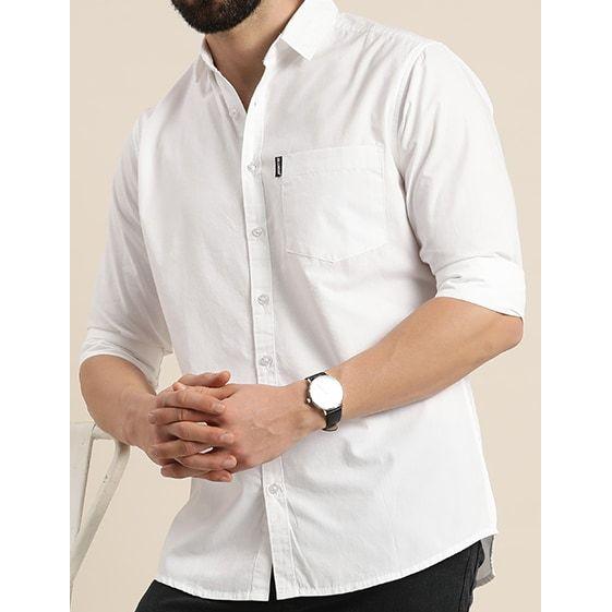 Dillinger X Styli Solid Collared Pocket Detail Cotton Shirt-men-clothing-shirts-image-2