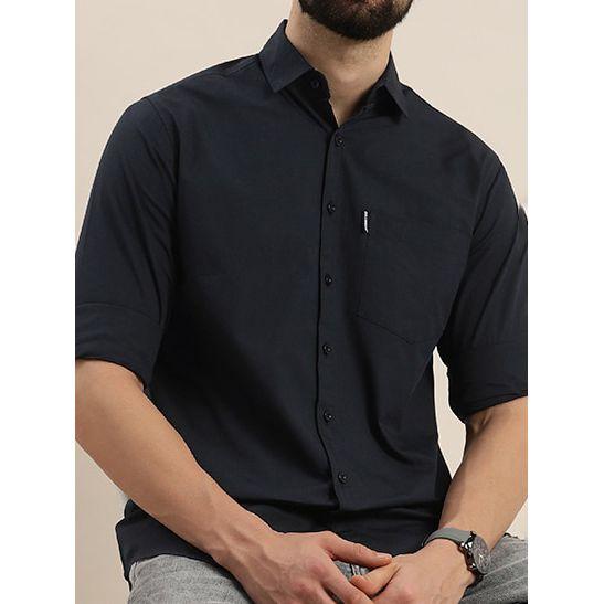 Dillinger X Styli Solid Collared Pocket Detail Cotton Shirt-men-clothing-shirts-image-2