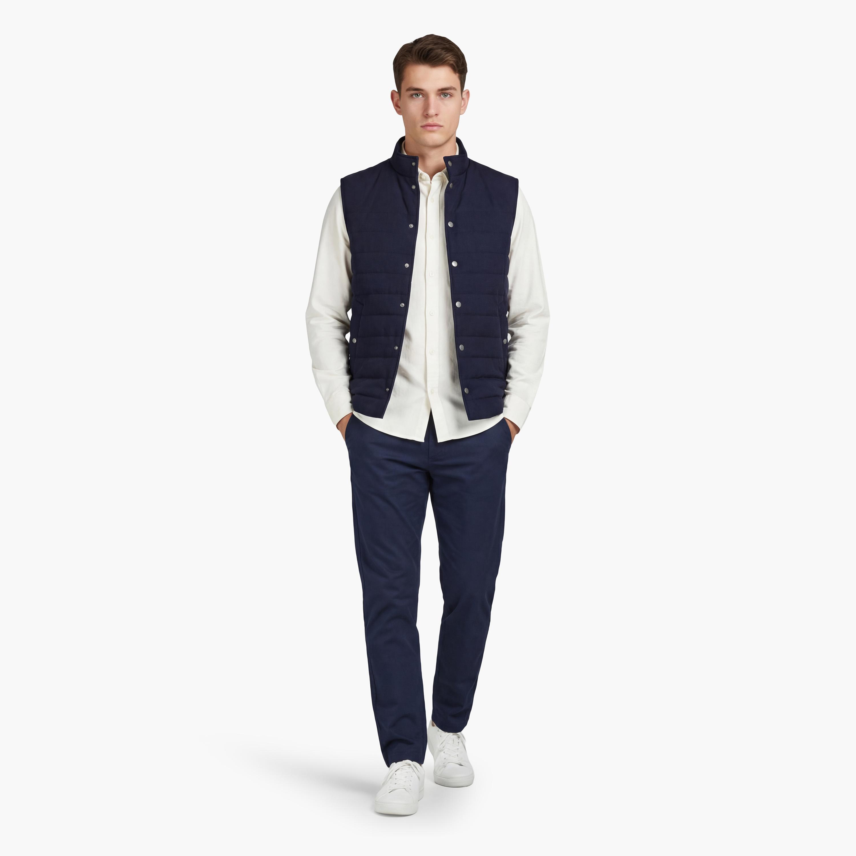 جاكيت "جيليه" رجالي سادة بدون أكمام وياقة مرتفعة من جانت-men-clothing-jacketsandblazers-jackets-image-2