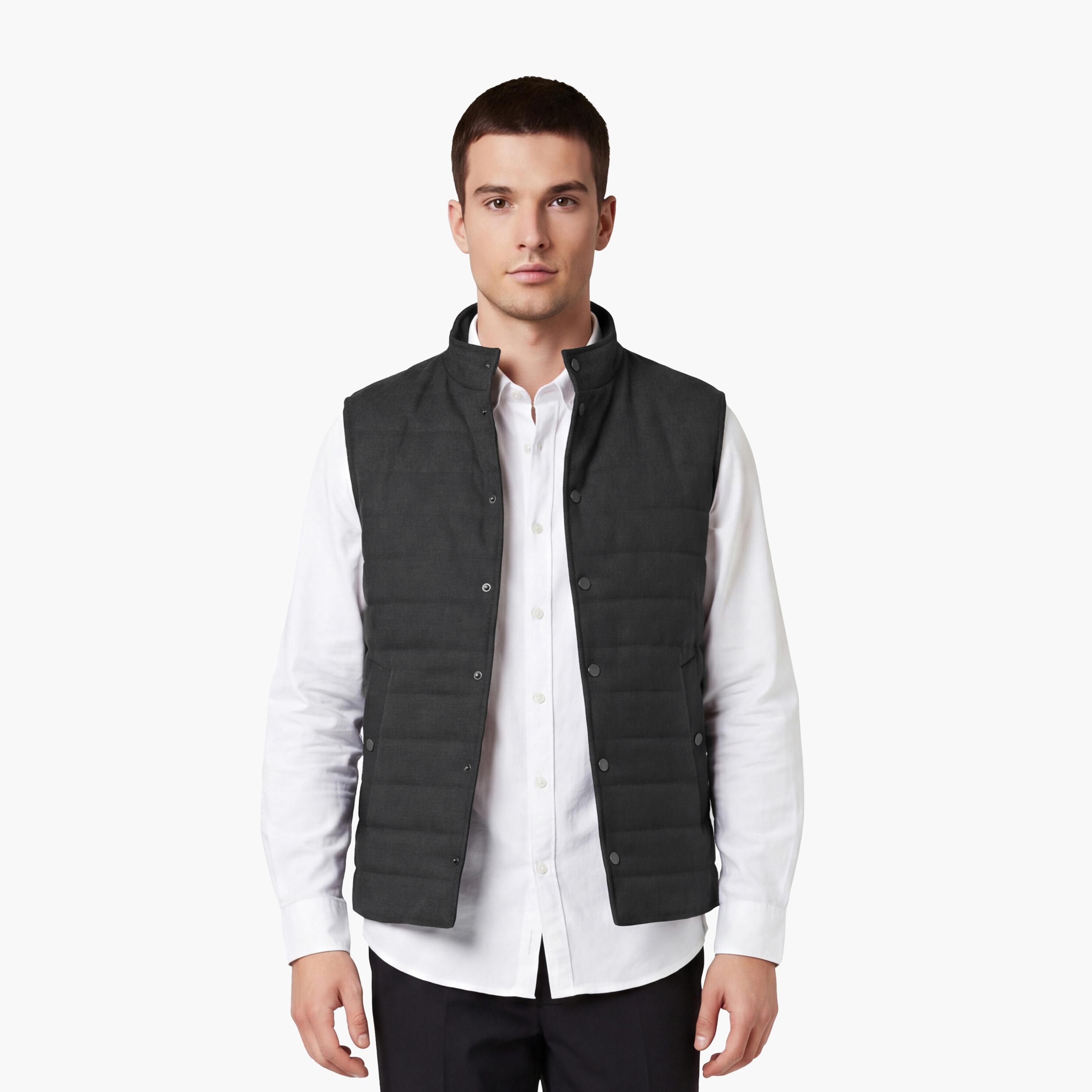 Gant Plain High Neck Sleeveless Men's Gilet Jacket-men-clothing-jacketsandblazers-jackets-image-1