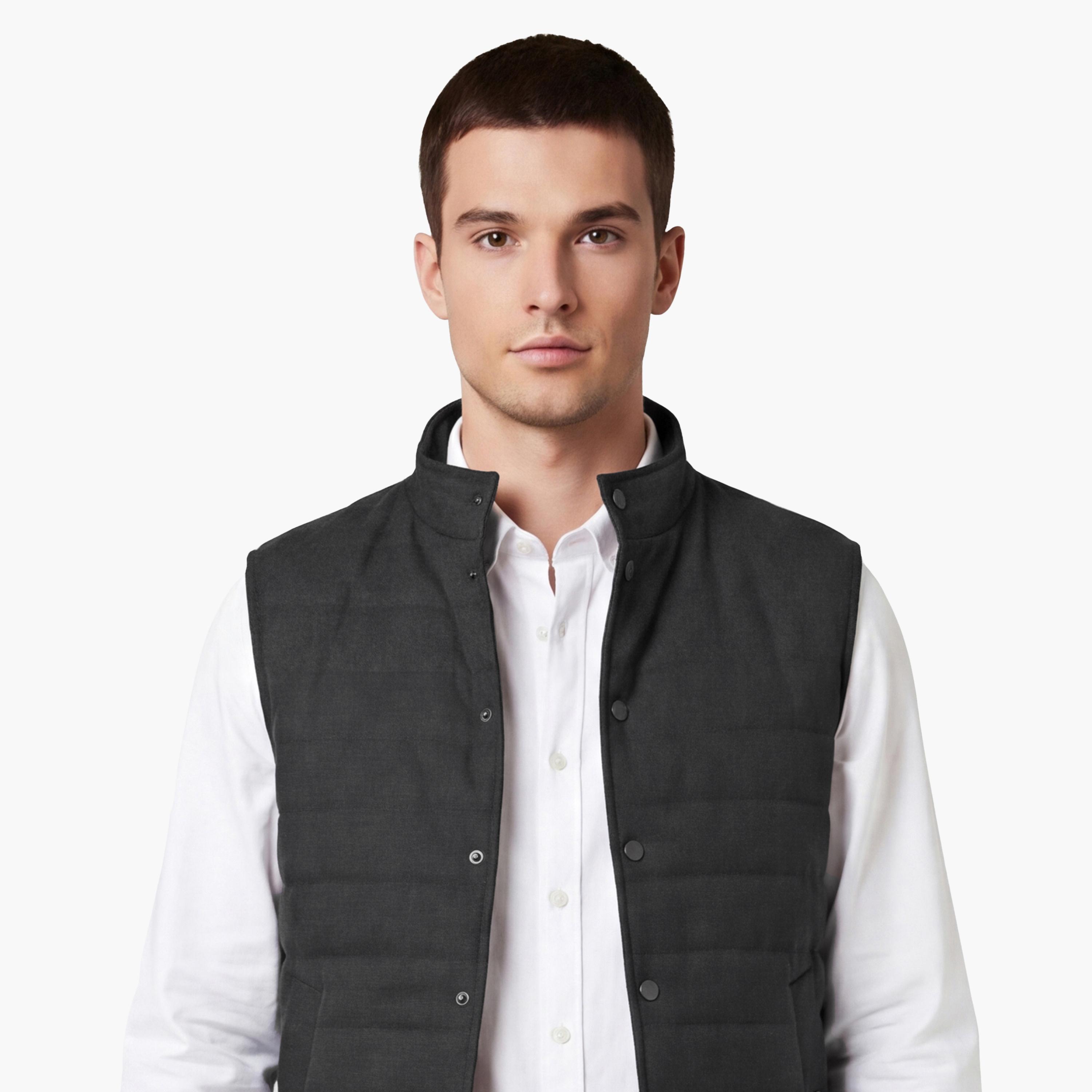 Gant Plain High Neck Sleeveless Men's Gilet Jacket-men-clothing-jacketsandblazers-jackets-image-3