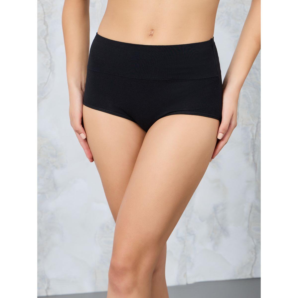 Styli Pack of 5 - Cotton Wide Waistband Solid Shorts-women-clothing-lingerie-panties-image-3