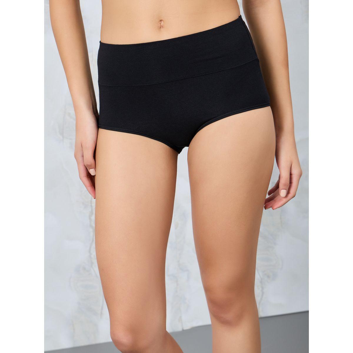 Styli Pack of 5 - Cotton Wide Waistband Solid Shorts-women-clothing-lingerie-panties-image-4