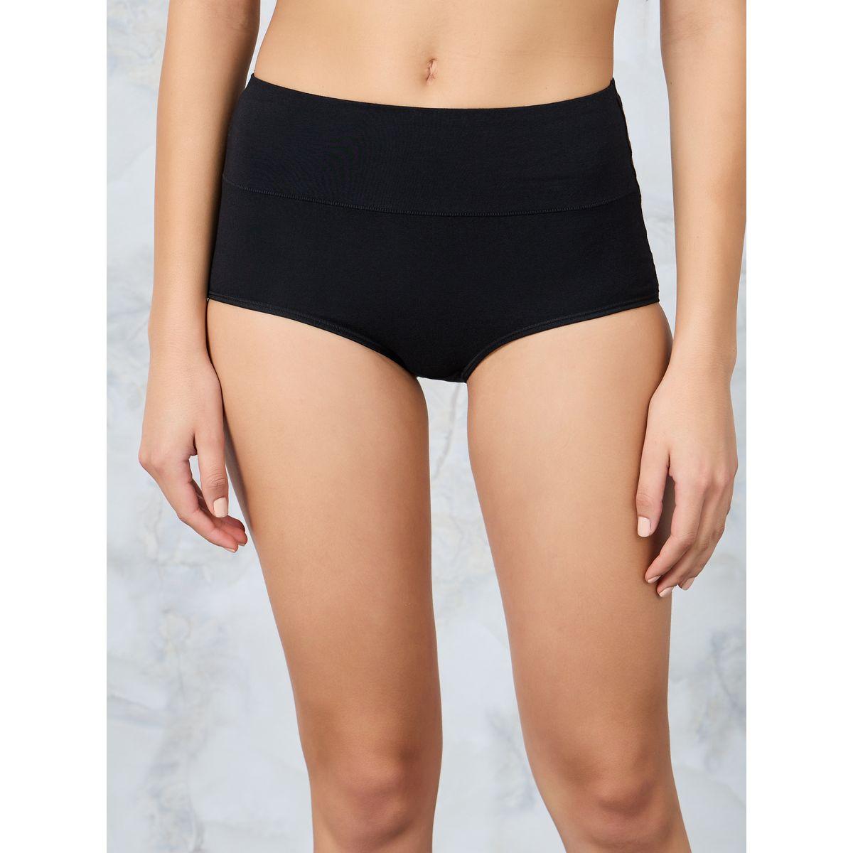 Styli Pack of 5 - Cotton Wide Waistband Solid Shorts-women-clothing-lingerie-panties-image-8
