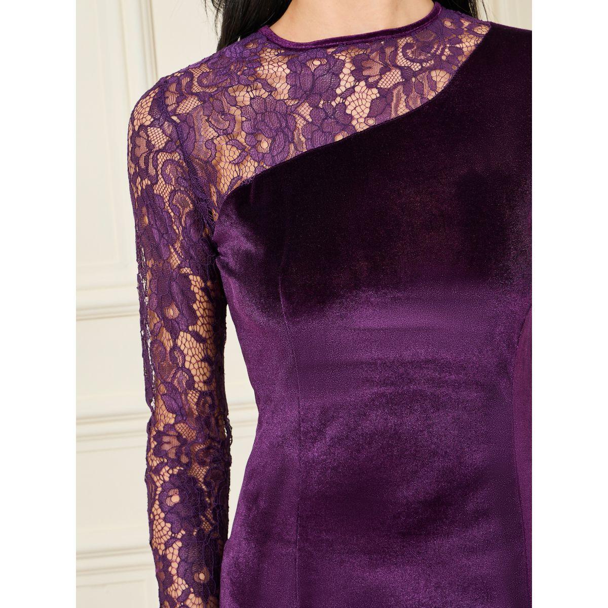Styli Velvet Lace Detail Sheath Maxi Dress-women-clothing-dresses-image-3