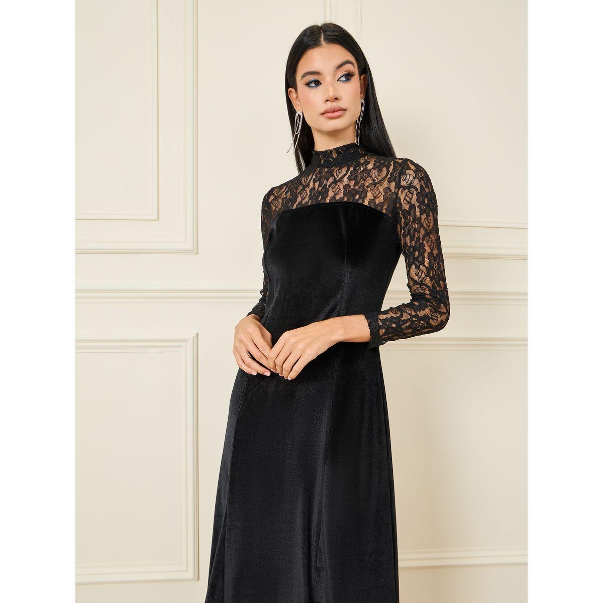 فستان طويل بتداخلات دانتيل-women-clothing-dresses-image-2